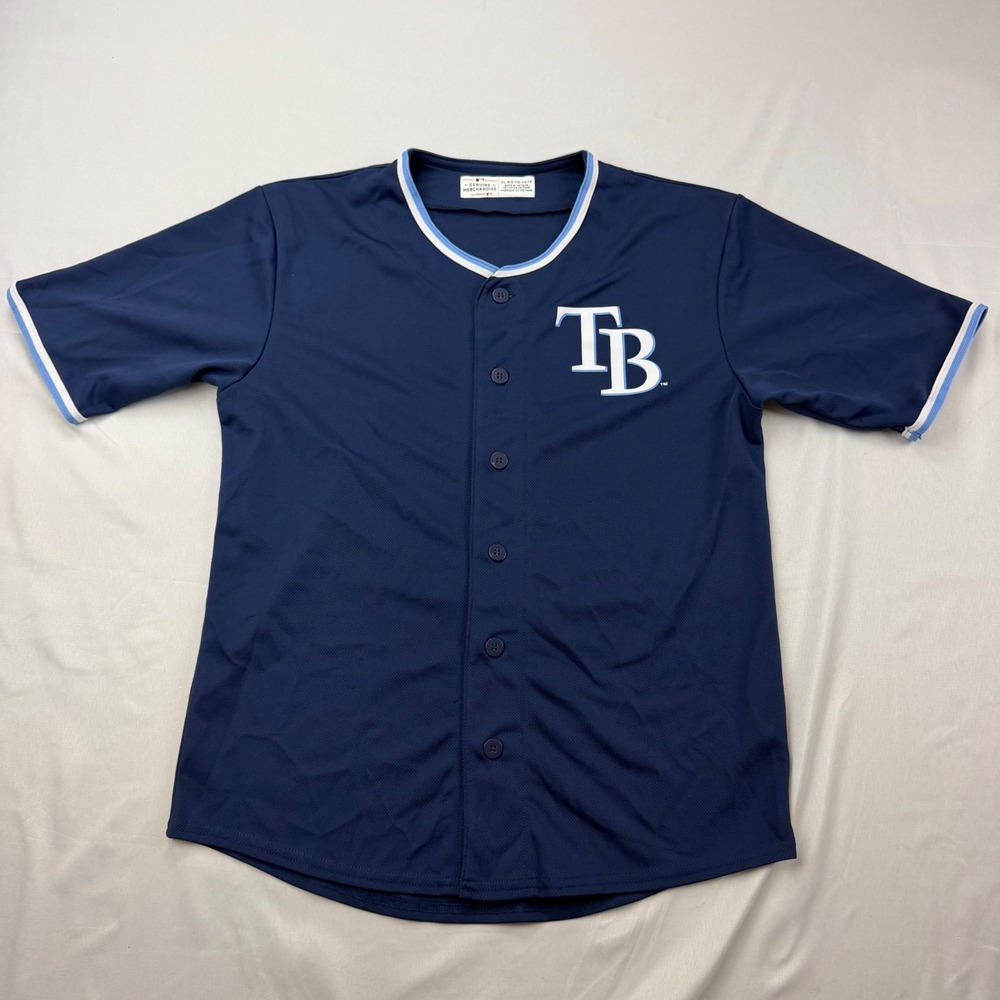 Genuine Merchandise MLB Jersey Kids XL 14/16 Navy Arozarena 56 Tampa Bay Rays